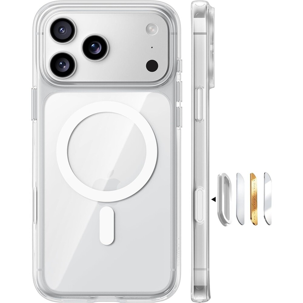 TORRAS Stronger Magnetic For IPhone 17 Pro Case Clear, [Covered Camera Control]